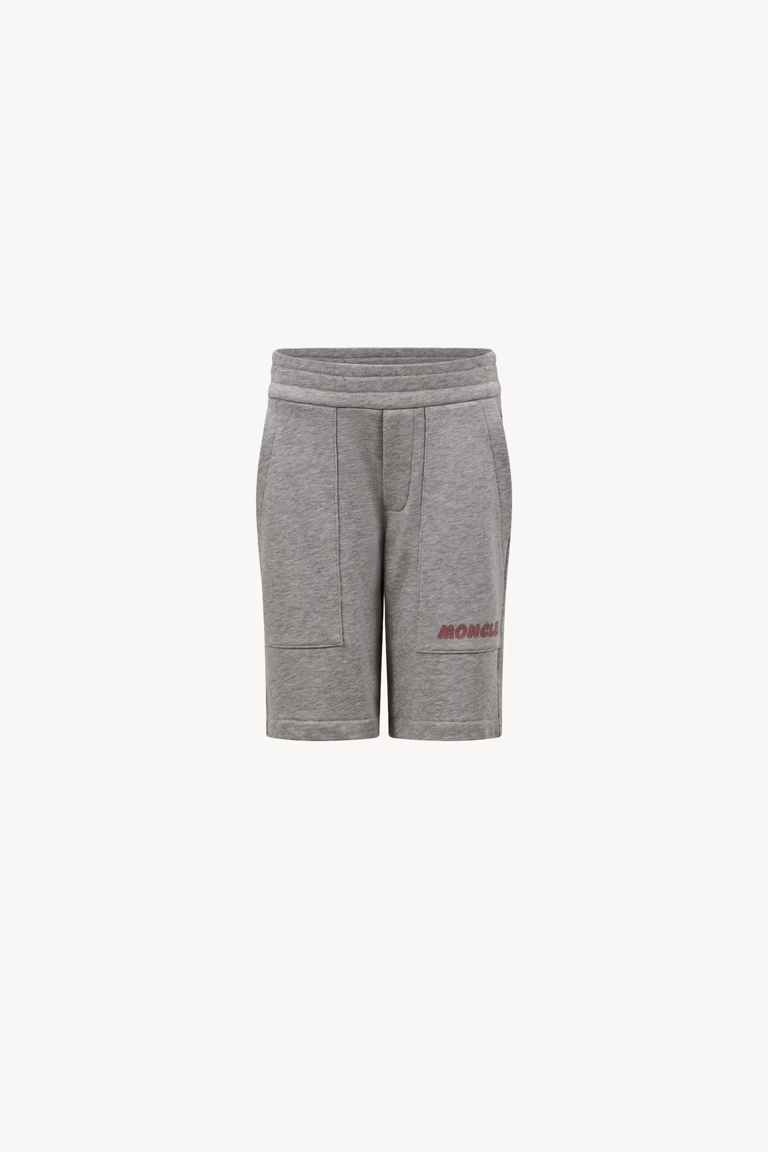 Shorts de algodón con logotipo óptico Niño Gris Moncler 0